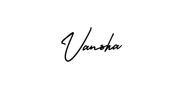 Create a beautiful signature design for name Vansha. With this signature (AmerikaSignatureDemo-Regular) fonts, you can make a handwritten signature for free. Vansha signature style 3 images and pictures png