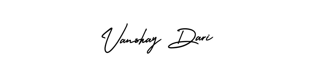 How to make Vanshay Dari name signature. Use AmerikaSignatureDemo-Regular style for creating short signs online. This is the latest handwritten sign. Vanshay Dari signature style 3 images and pictures png
