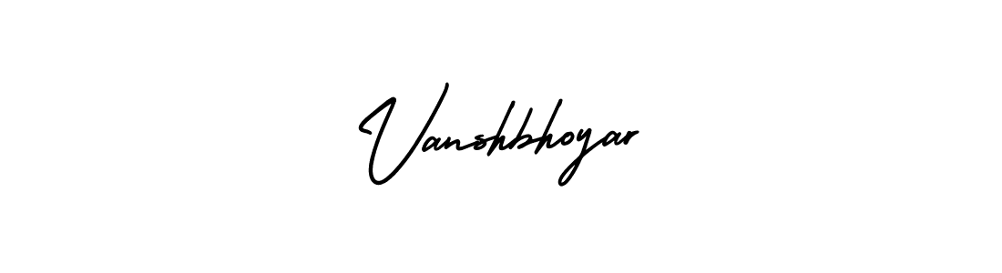 The best way (AmerikaSignatureDemo-Regular) to make a short signature is to pick only two or three words in your name. The name Vanshbhoyar include a total of six letters. For converting this name. Vanshbhoyar signature style 3 images and pictures png