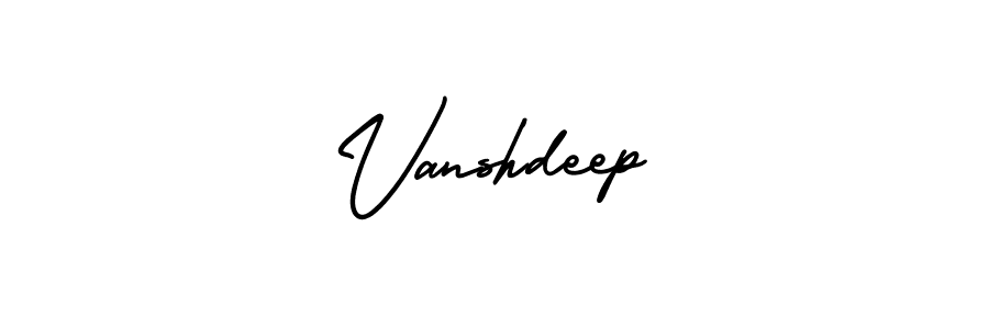 You should practise on your own different ways (AmerikaSignatureDemo-Regular) to write your name (Vanshdeep) in signature. don't let someone else do it for you. Vanshdeep signature style 3 images and pictures png