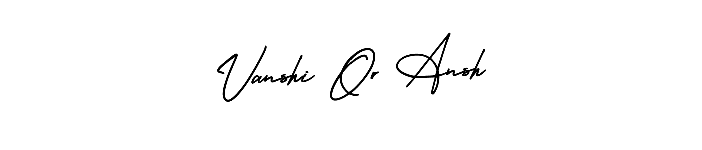 Make a beautiful signature design for name Vanshi Or Ansh. Use this online signature maker to create a handwritten signature for free. Vanshi Or Ansh signature style 3 images and pictures png