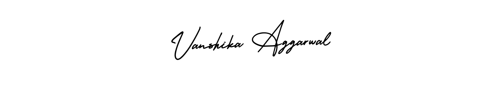 How to make Vanshika Aggarwal signature? AmerikaSignatureDemo-Regular is a professional autograph style. Create handwritten signature for Vanshika Aggarwal name. Vanshika Aggarwal signature style 3 images and pictures png