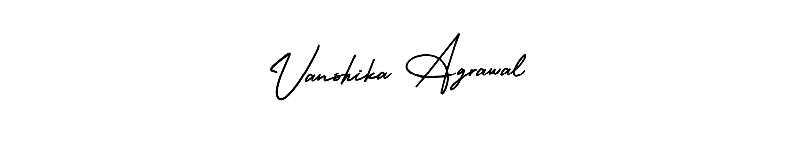 Make a beautiful signature design for name Vanshika Agrawal. With this signature (AmerikaSignatureDemo-Regular) style, you can create a handwritten signature for free. Vanshika Agrawal signature style 3 images and pictures png