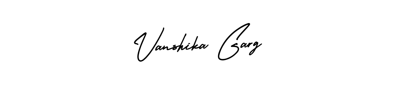 Make a beautiful signature design for name Vanshika Garg. With this signature (AmerikaSignatureDemo-Regular) style, you can create a handwritten signature for free. Vanshika Garg signature style 3 images and pictures png