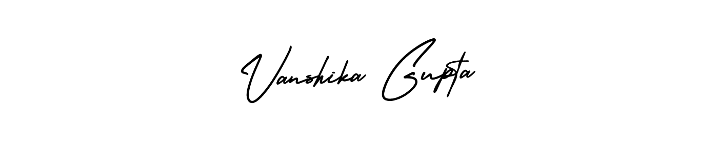 How to Draw Vanshika Gupta signature style? AmerikaSignatureDemo-Regular is a latest design signature styles for name Vanshika Gupta. Vanshika Gupta signature style 3 images and pictures png