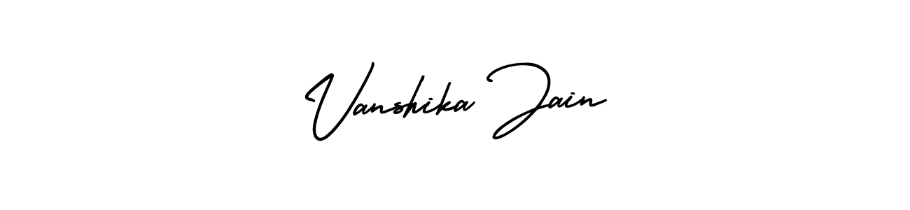 It looks lik you need a new signature style for name Vanshika Jain. Design unique handwritten (AmerikaSignatureDemo-Regular) signature with our free signature maker in just a few clicks. Vanshika Jain signature style 3 images and pictures png