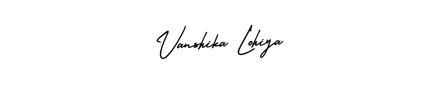 if you are searching for the best signature style for your name Vanshika Lohiya. so please give up your signature search. here we have designed multiple signature styles  using AmerikaSignatureDemo-Regular. Vanshika Lohiya signature style 3 images and pictures png
