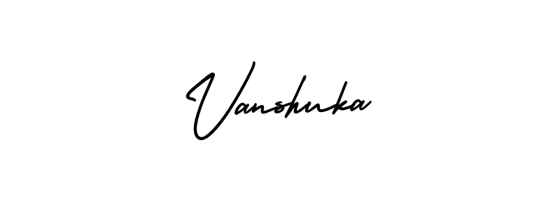 This is the best signature style for the Vanshuka name. Also you like these signature font (AmerikaSignatureDemo-Regular). Mix name signature. Vanshuka signature style 3 images and pictures png