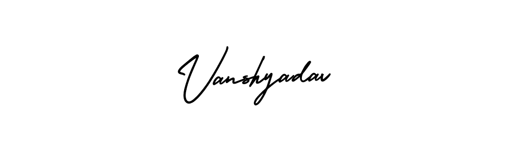 How to make Vanshyadav signature? AmerikaSignatureDemo-Regular is a professional autograph style. Create handwritten signature for Vanshyadav name. Vanshyadav signature style 3 images and pictures png