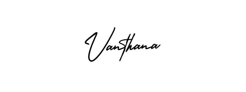if you are searching for the best signature style for your name Vanthana. so please give up your signature search. here we have designed multiple signature styles  using AmerikaSignatureDemo-Regular. Vanthana signature style 3 images and pictures png