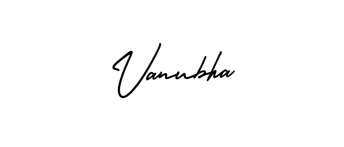 Create a beautiful signature design for name Vanubha. With this signature (AmerikaSignatureDemo-Regular) fonts, you can make a handwritten signature for free. Vanubha signature style 3 images and pictures png