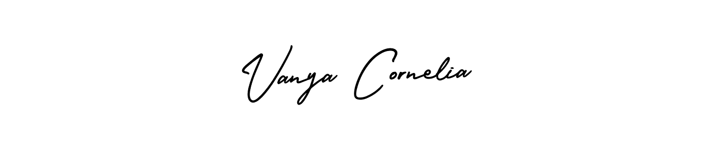 Use a signature maker to create a handwritten signature online. With this signature software, you can design (AmerikaSignatureDemo-Regular) your own signature for name Vanya Cornelia. Vanya Cornelia signature style 3 images and pictures png