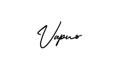 How to make Vapus name signature. Use AmerikaSignatureDemo-Regular style for creating short signs online. This is the latest handwritten sign. Vapus signature style 3 images and pictures png