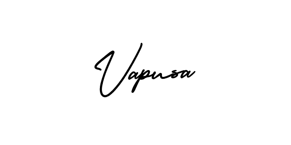 How to make Vapusa name signature. Use AmerikaSignatureDemo-Regular style for creating short signs online. This is the latest handwritten sign. Vapusa signature style 3 images and pictures png