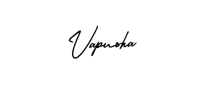 Design your own signature with our free online signature maker. With this signature software, you can create a handwritten (AmerikaSignatureDemo-Regular) signature for name Vapusha. Vapusha signature style 3 images and pictures png