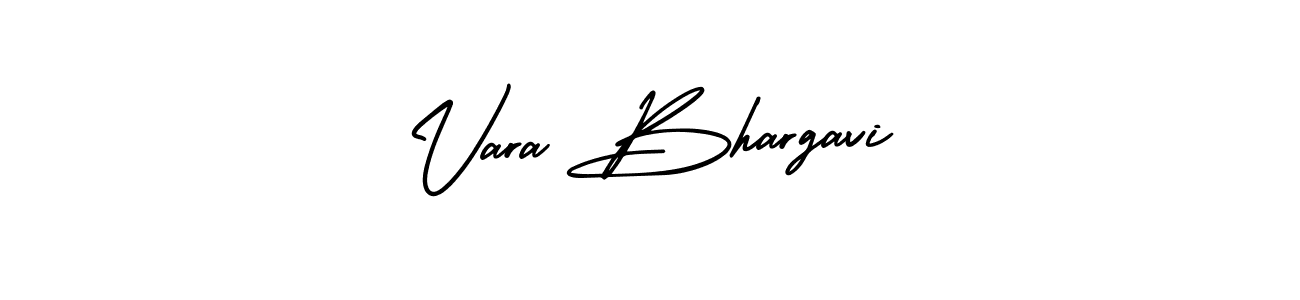 Vara Bhargavi stylish signature style. Best Handwritten Sign (AmerikaSignatureDemo-Regular) for my name. Handwritten Signature Collection Ideas for my name Vara Bhargavi. Vara Bhargavi signature style 3 images and pictures png