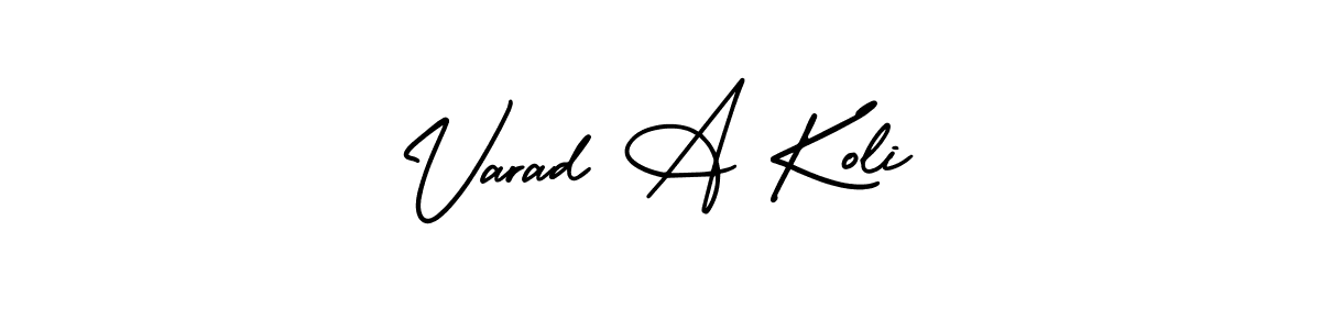 Varad A Koli stylish signature style. Best Handwritten Sign (AmerikaSignatureDemo-Regular) for my name. Handwritten Signature Collection Ideas for my name Varad A Koli. Varad A Koli signature style 3 images and pictures png