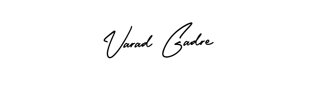 AmerikaSignatureDemo-Regular is a professional signature style that is perfect for those who want to add a touch of class to their signature. It is also a great choice for those who want to make their signature more unique. Get Varad Gadre name to fancy signature for free. Varad Gadre signature style 3 images and pictures png