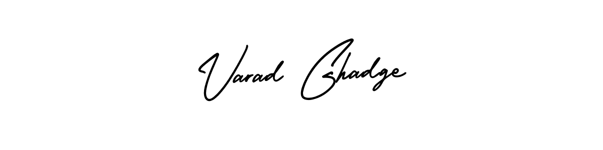 AmerikaSignatureDemo-Regular is a professional signature style that is perfect for those who want to add a touch of class to their signature. It is also a great choice for those who want to make their signature more unique. Get Varad Ghadge name to fancy signature for free. Varad Ghadge signature style 3 images and pictures png