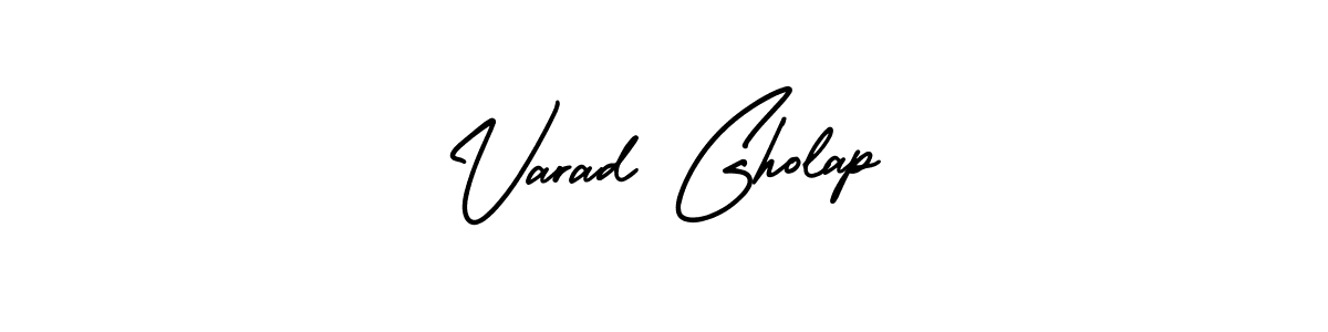 Also You can easily find your signature by using the search form. We will create Varad Gholap name handwritten signature images for you free of cost using AmerikaSignatureDemo-Regular sign style. Varad Gholap signature style 3 images and pictures png