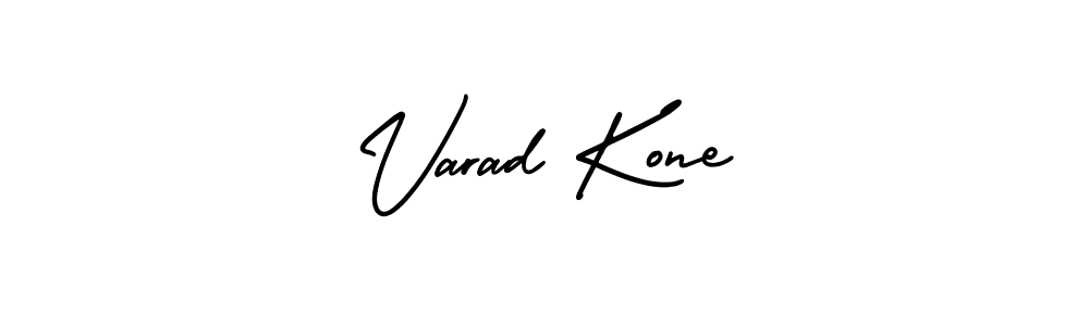 Varad Kone stylish signature style. Best Handwritten Sign (AmerikaSignatureDemo-Regular) for my name. Handwritten Signature Collection Ideas for my name Varad Kone. Varad Kone signature style 3 images and pictures png