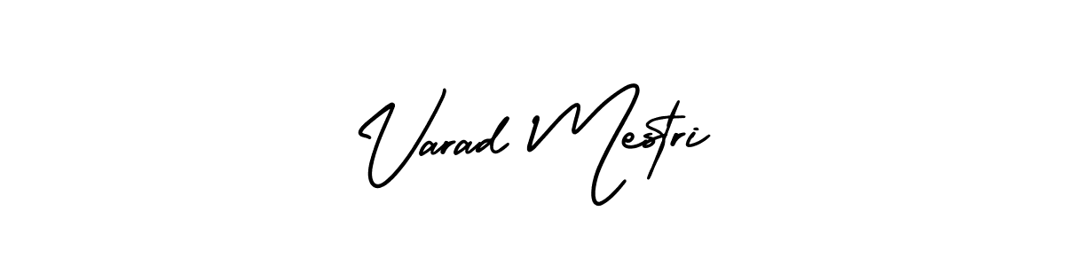 Check out images of Autograph of Varad Mestri name. Actor Varad Mestri Signature Style. AmerikaSignatureDemo-Regular is a professional sign style online. Varad Mestri signature style 3 images and pictures png