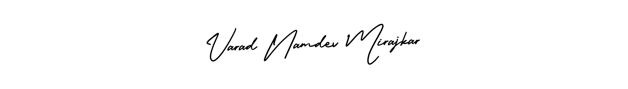 How to make Varad Namdev Mirajkar signature? AmerikaSignatureDemo-Regular is a professional autograph style. Create handwritten signature for Varad Namdev Mirajkar name. Varad Namdev Mirajkar signature style 3 images and pictures png