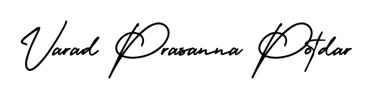 AmerikaSignatureDemo-Regular is a professional signature style that is perfect for those who want to add a touch of class to their signature. Get Varad Prasanna Potdar name fancy signature for free. Varad Prasanna Potdar signature style 3 images and pictures png