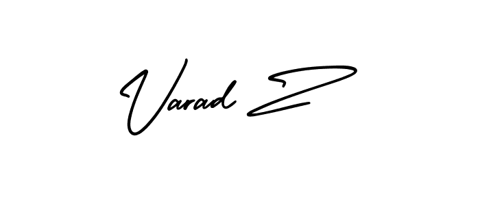 How to Draw Varad Z signature style? AmerikaSignatureDemo-Regular is a latest design signature styles for name Varad Z. Varad Z signature style 3 images and pictures png