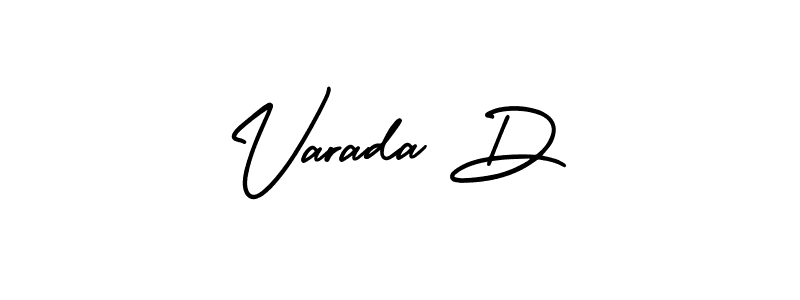 Also we have Varada D name is the best signature style. Create professional handwritten signature collection using AmerikaSignatureDemo-Regular autograph style. Varada D signature style 3 images and pictures png