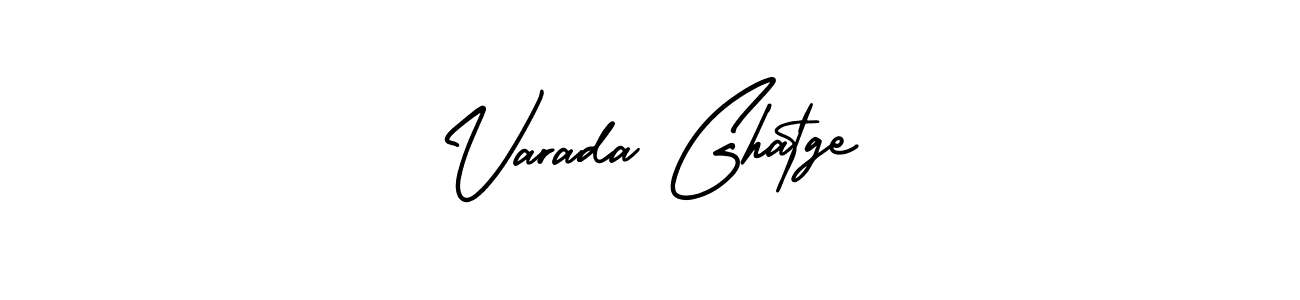 It looks lik you need a new signature style for name Varada Ghatge. Design unique handwritten (AmerikaSignatureDemo-Regular) signature with our free signature maker in just a few clicks. Varada Ghatge signature style 3 images and pictures png