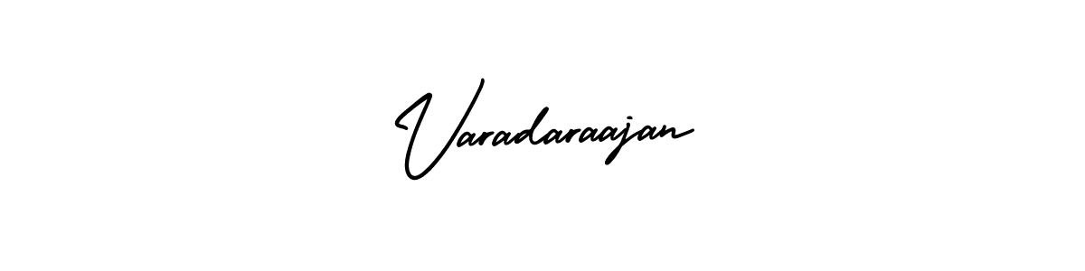 How to make Varadaraajan name signature. Use AmerikaSignatureDemo-Regular style for creating short signs online. This is the latest handwritten sign. Varadaraajan signature style 3 images and pictures png