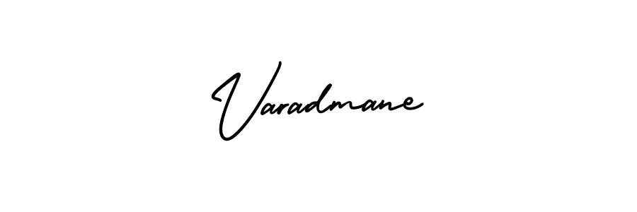 How to make Varadmane name signature. Use AmerikaSignatureDemo-Regular style for creating short signs online. This is the latest handwritten sign. Varadmane signature style 3 images and pictures png