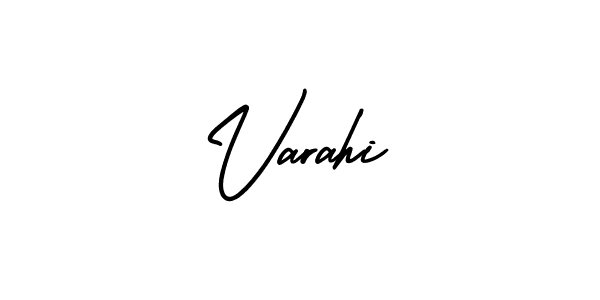 Design your own signature with our free online signature maker. With this signature software, you can create a handwritten (AmerikaSignatureDemo-Regular) signature for name Varahi. Varahi signature style 3 images and pictures png