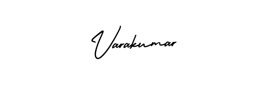 Varakumar stylish signature style. Best Handwritten Sign (AmerikaSignatureDemo-Regular) for my name. Handwritten Signature Collection Ideas for my name Varakumar. Varakumar signature style 3 images and pictures png