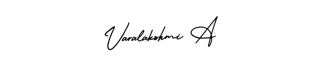 You can use this online signature creator to create a handwritten signature for the name Varalakshmi A. This is the best online autograph maker. Varalakshmi A signature style 3 images and pictures png