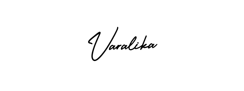 Make a beautiful signature design for name Varalika. With this signature (AmerikaSignatureDemo-Regular) style, you can create a handwritten signature for free. Varalika signature style 3 images and pictures png