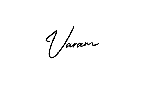 How to make Varam signature? AmerikaSignatureDemo-Regular is a professional autograph style. Create handwritten signature for Varam name. Varam signature style 3 images and pictures png