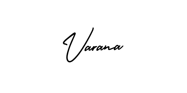The best way (AmerikaSignatureDemo-Regular) to make a short signature is to pick only two or three words in your name. The name Varana include a total of six letters. For converting this name. Varana signature style 3 images and pictures png
