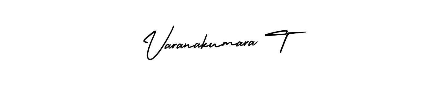 It looks lik you need a new signature style for name Varanakumara T. Design unique handwritten (AmerikaSignatureDemo-Regular) signature with our free signature maker in just a few clicks. Varanakumara T signature style 3 images and pictures png