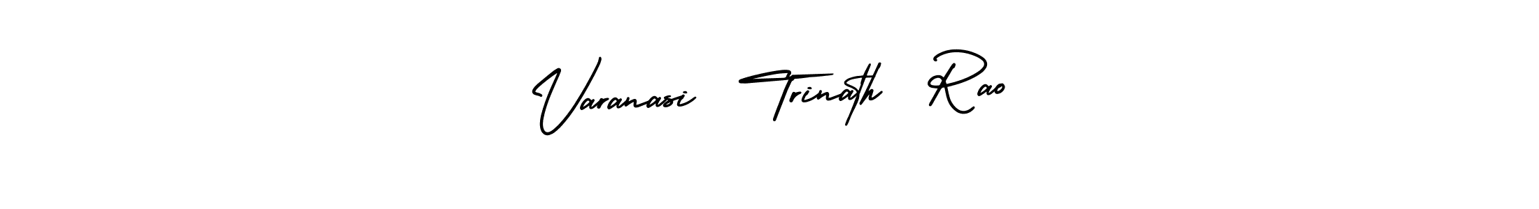 How to make Varanasi  Trinath  Rao name signature. Use AmerikaSignatureDemo-Regular style for creating short signs online. This is the latest handwritten sign. Varanasi  Trinath  Rao signature style 3 images and pictures png