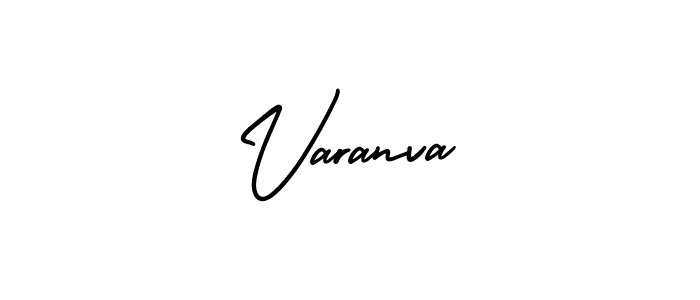 Use a signature maker to create a handwritten signature online. With this signature software, you can design (AmerikaSignatureDemo-Regular) your own signature for name Varanva. Varanva signature style 3 images and pictures png