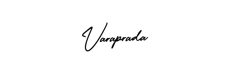 How to Draw Varaprada signature style? AmerikaSignatureDemo-Regular is a latest design signature styles for name Varaprada. Varaprada signature style 3 images and pictures png