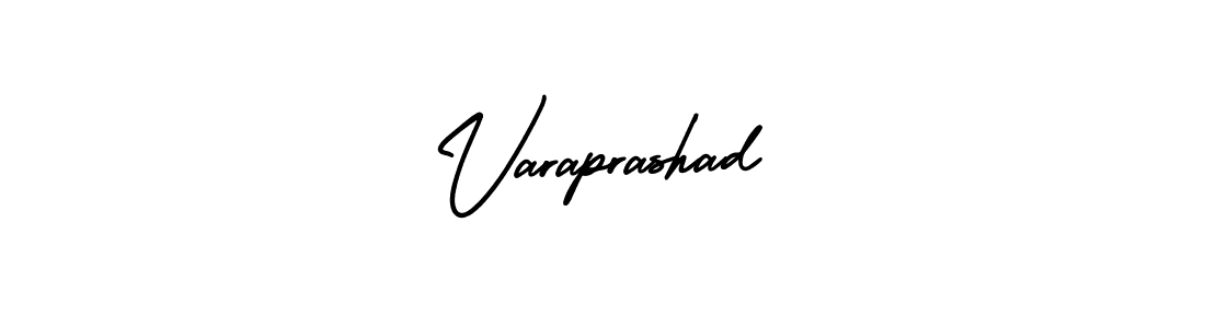 Varaprashad stylish signature style. Best Handwritten Sign (AmerikaSignatureDemo-Regular) for my name. Handwritten Signature Collection Ideas for my name Varaprashad. Varaprashad signature style 3 images and pictures png