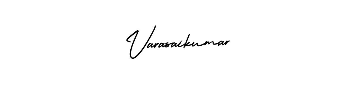 This is the best signature style for the Varasaikumar name. Also you like these signature font (AmerikaSignatureDemo-Regular). Mix name signature. Varasaikumar signature style 3 images and pictures png