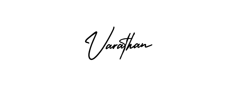 Similarly AmerikaSignatureDemo-Regular is the best handwritten signature design. Signature creator online .You can use it as an online autograph creator for name Varathan. Varathan signature style 3 images and pictures png