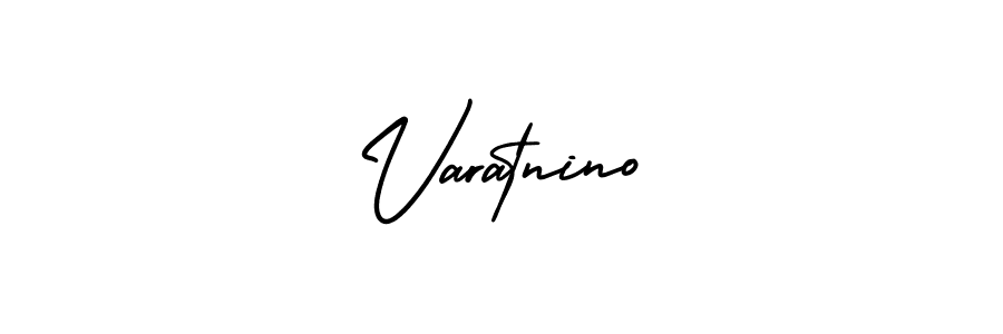 How to make Varatnino name signature. Use AmerikaSignatureDemo-Regular style for creating short signs online. This is the latest handwritten sign. Varatnino signature style 3 images and pictures png