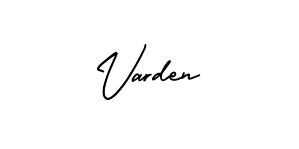 Design your own signature with our free online signature maker. With this signature software, you can create a handwritten (AmerikaSignatureDemo-Regular) signature for name Varden. Varden signature style 3 images and pictures png