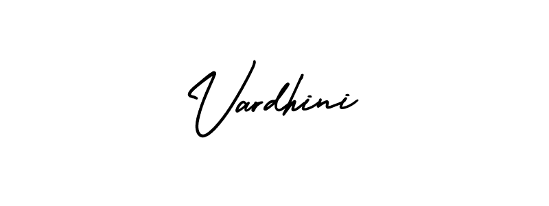 Use a signature maker to create a handwritten signature online. With this signature software, you can design (AmerikaSignatureDemo-Regular) your own signature for name Vardhini. Vardhini signature style 3 images and pictures png