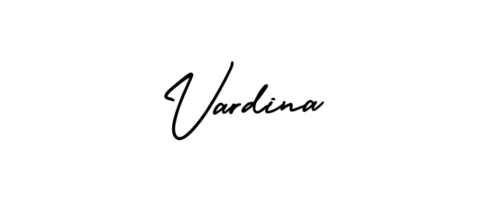 It looks lik you need a new signature style for name Vardina. Design unique handwritten (AmerikaSignatureDemo-Regular) signature with our free signature maker in just a few clicks. Vardina signature style 3 images and pictures png